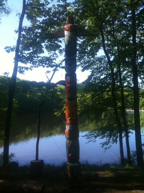 Totem Pole at Eden Village Camp